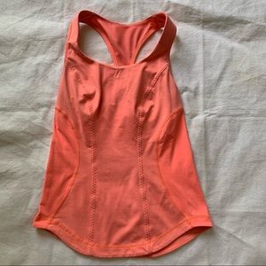 lululemon cardio kick racerback tank - coral pink